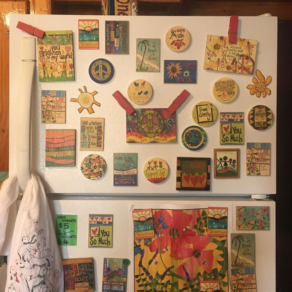 Your fridge would look so much cuter with one of our wooden or stone magnets! 👀