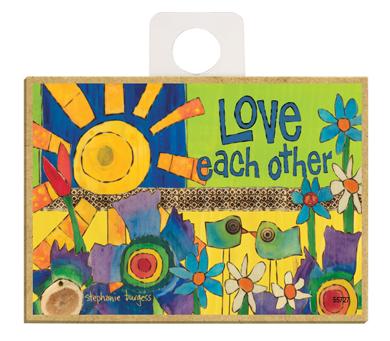Love Each Other Wood Magnet - New