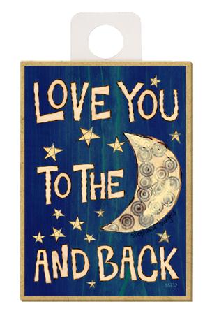 Love You To The Moon Wood Magnet - New