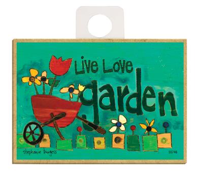 Live Love Garden Wood Magnet - New