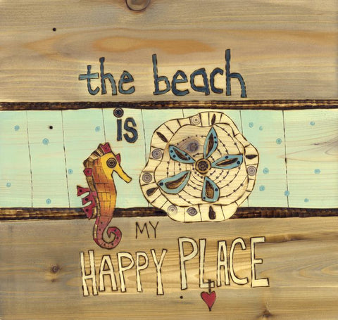 The Beach Is My Happy Place Metal Print