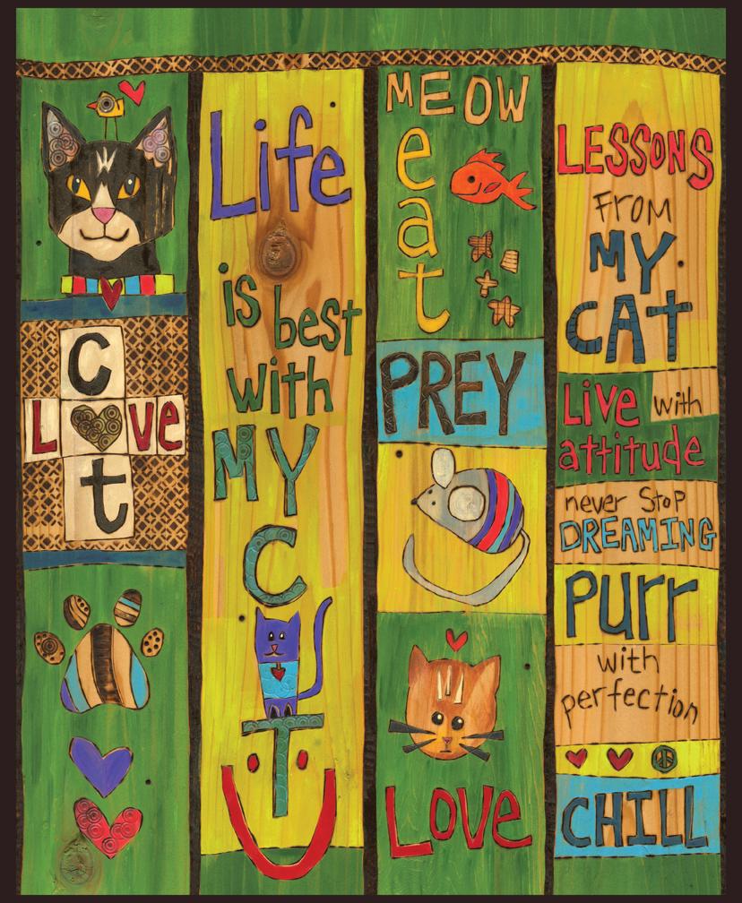 Lessons From My Cat Art Pole - 20" – Painted Peace - the Art of ...