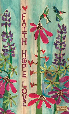 New - Faith Hope Love Fine Metal Print 10 By 16
