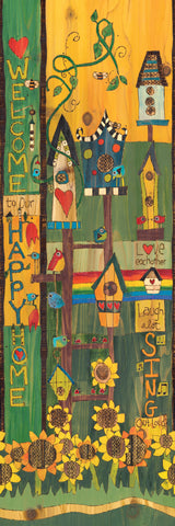 Welcome To Our Happy Home Metal Print - 10 By 30