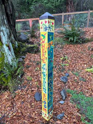 Where Flowers Bloom Art Pole 60’’ - New
