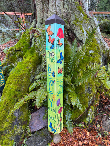 The Beauty Around You Feeds Soul Art Pole 40’’ _ New