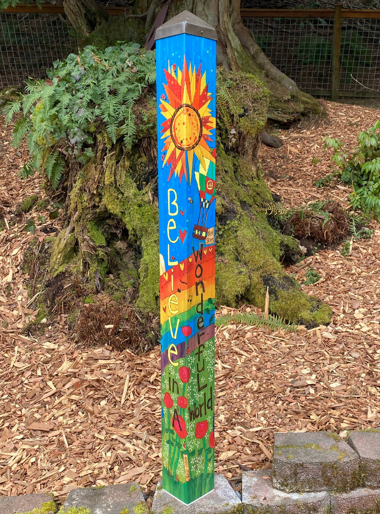 Believe In A Wonderful World Art Pole - 60 