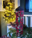 A Welcome With Poinsettias Art Pole - 20