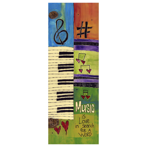 Music Is Love Metal Print - 6 By 14