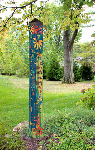 Flowers Are Happy Little Things Art Pole 60 - New