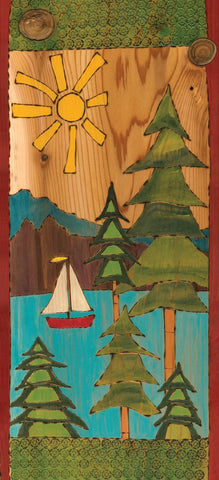 Sailboat On Lake Metal Print