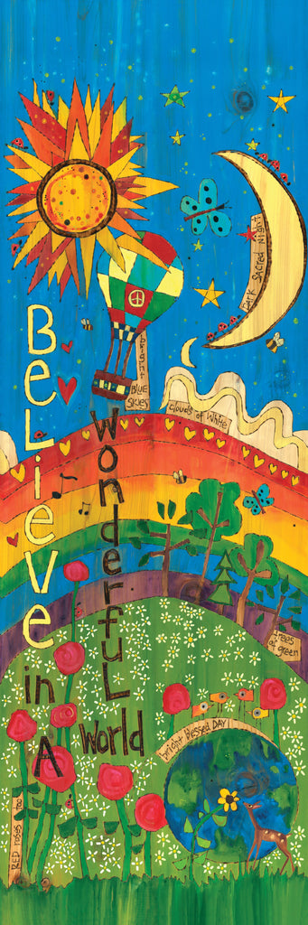 Believe In A Wonderful World Art Pole - 60 