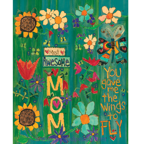 Awesome Mom Original On Wood 9’ By 20’