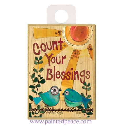 Count Your Blessings Wood Magnet - New