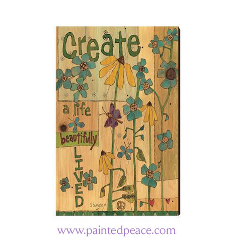 Create A Live So Beautifully Lived Wooden Post Card Mini Art
