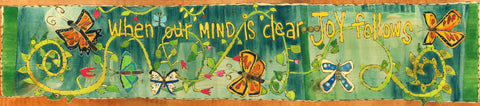 When Your Mind Is Clear Joy Follows Metal Print - 8 By 31