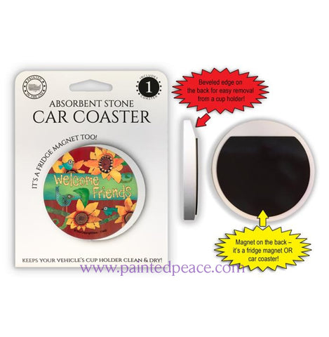 Welcome Friends Car Coaster / Magnet
