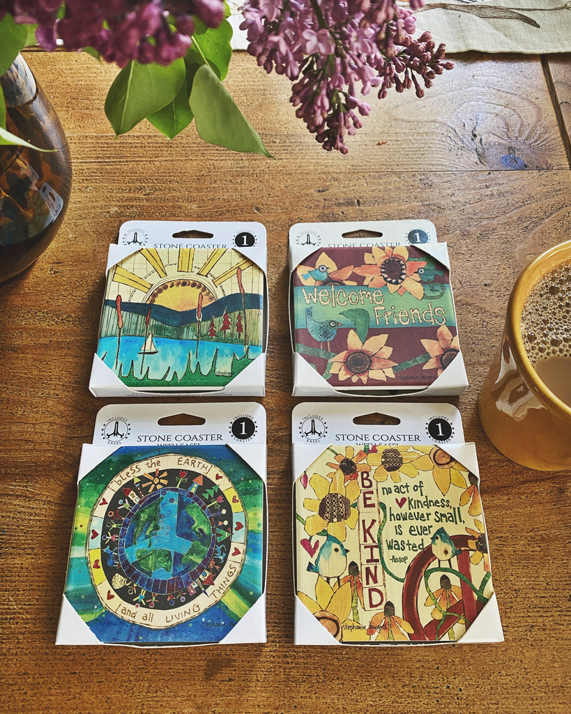 Can’t decide which coaster you want? Look into getting a set of 4! 📚