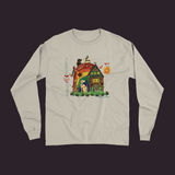 Peace Love Dog Unisex Long Sleeve Tee - New Sandstone / Small (S)
