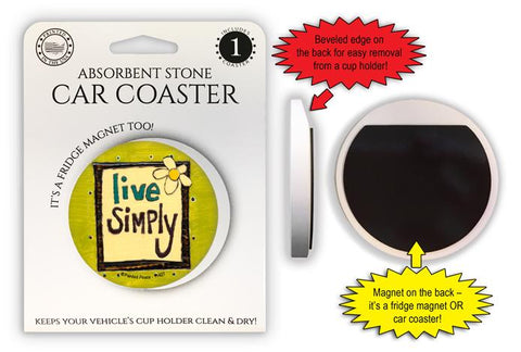 Live Simply Car Coaster / Magnet