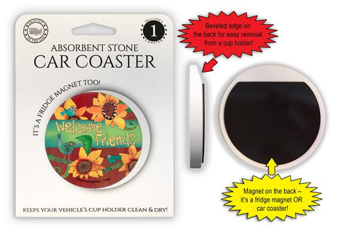 Welcome Friends Car Coaster / Magnet
