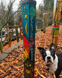 New - Peace Love Dog Art Pole 40