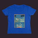 My Favorite Color Is Blue Women’s V-Neck Royal / Small (S)