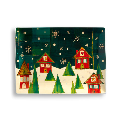 Holiday Homes Glossy Ceramic Serving Platter Available 7/17