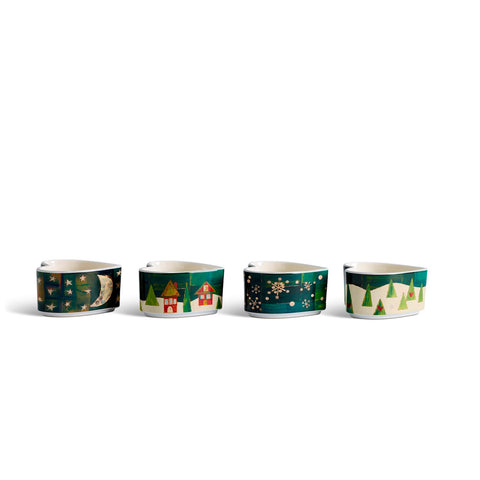 Holiday Glossy Ceramic Bowls - Set of 4 Available 7/17