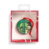Snowman Mini Resin Ornament Peace Sign Available 7/17