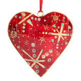 Snowflake Metal Heart Ornament - NEW