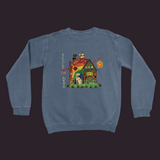 Peace Love Dog Sweatshirt Denim / Small (S)