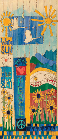 Forever Peace Original on Wood 11" by 42" - NEW