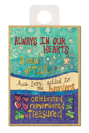 Always In Our Hearts Wood Magnet - New