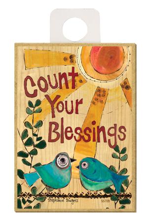 Count Your Blessings Wood Magnet - New