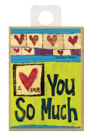 I Love You Wood Magnet - New