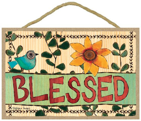 Blessed Wooden Sign