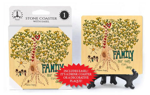 Family Roots Stone Coaster