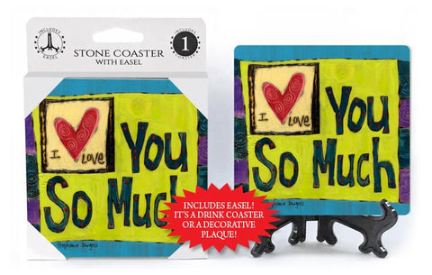 I Love You So Much Stone Coaster