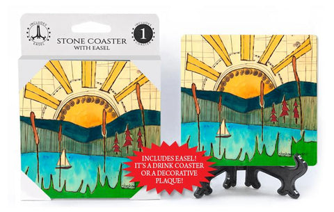Sailing In The Sun Stone Coaster