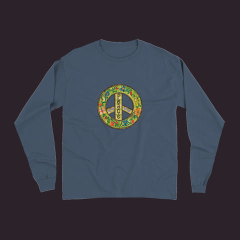 Peace Unisex Long Sleeve Tee Midnight / Small (S)