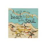 A Walk On The Beach Stone Coaster