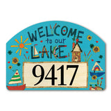 Welcome To The Lake Address Yard Sign - NEW