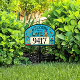 Welcome To The Lake Address Yard Sign - NEW