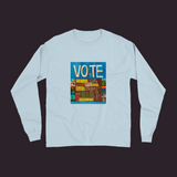 Vote Unisex Long Sleeve Shirt Chambray / Small (S)