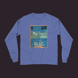 My Favorite Color Is Blue Long Sleeve Shirt Flo / Small (S)