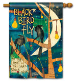 Blackbird Fly Garden Banner/ Flag - Large Lennon & Mccartney Painted Peace