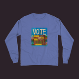 Vote Unisex Long Sleeve Shirt Flo Blue / Small (S)
