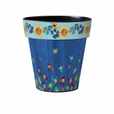 Sunflowers On Blue 15 Garden Planter