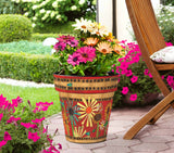 New - Daisy On Red 15 Garden Planter